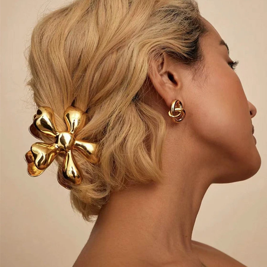 Golden Bloom Claw Clip