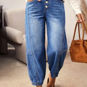 4 Buttons Tapered Jeans