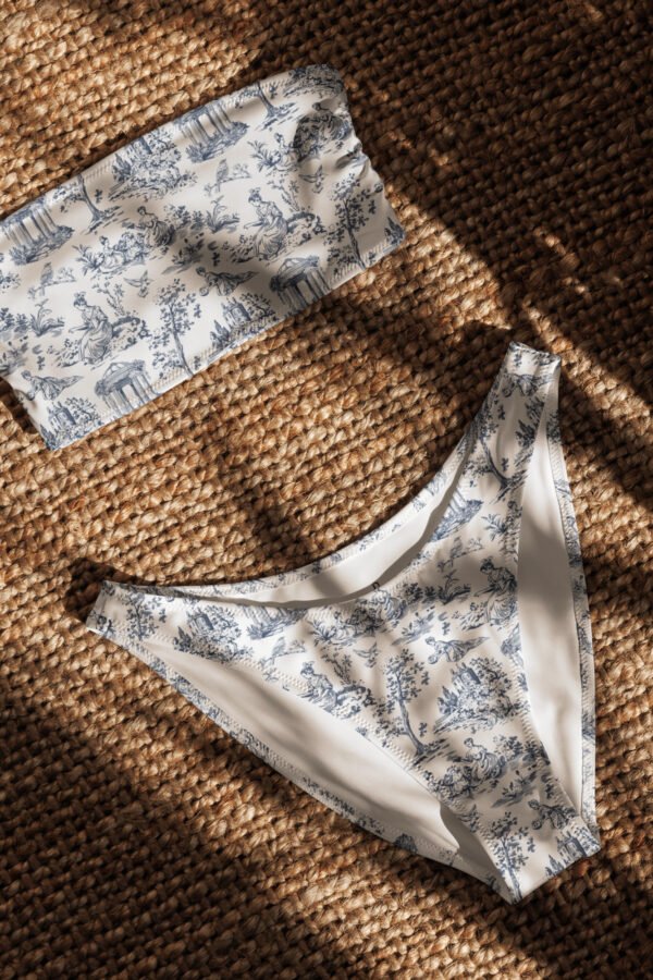 Lady in Blue Bandeau Bikini