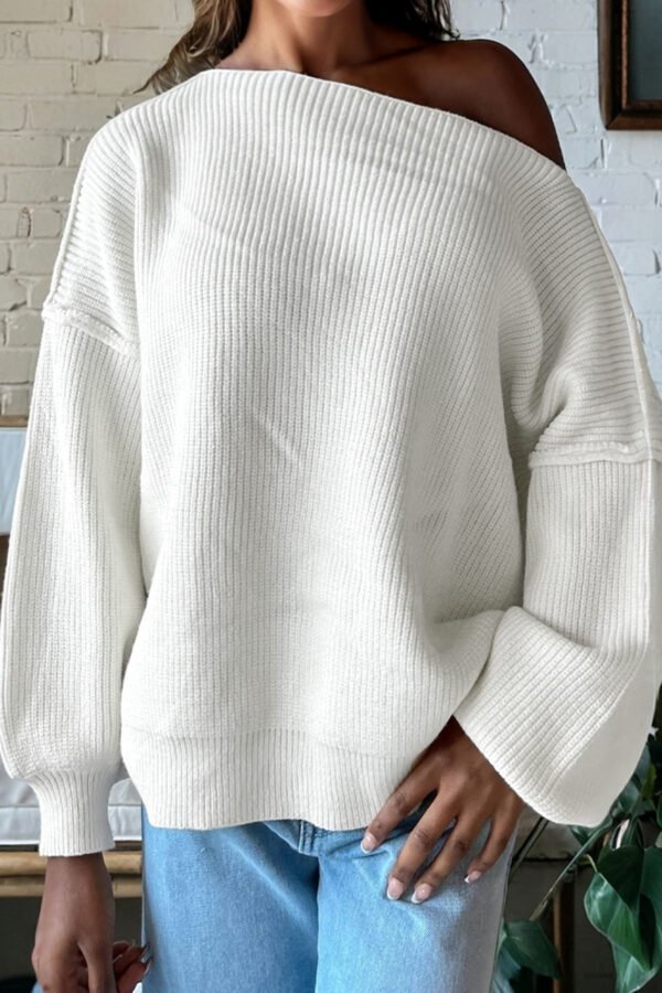 Ivory Ease Knit Sweater