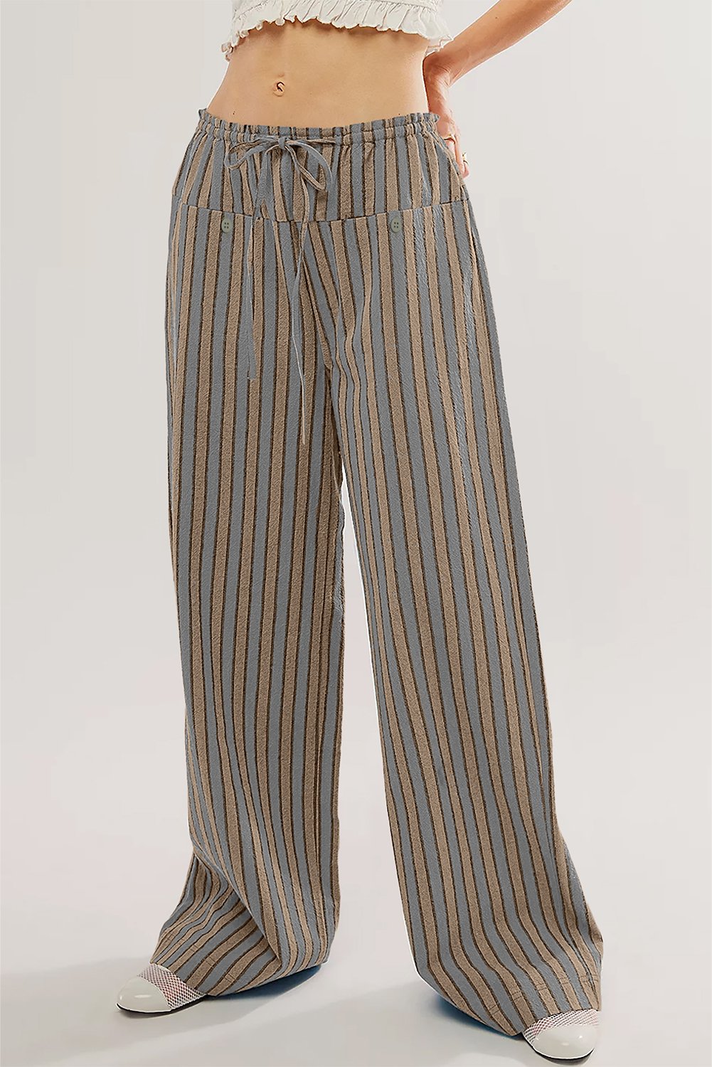 Stripe Wide Leg Pants