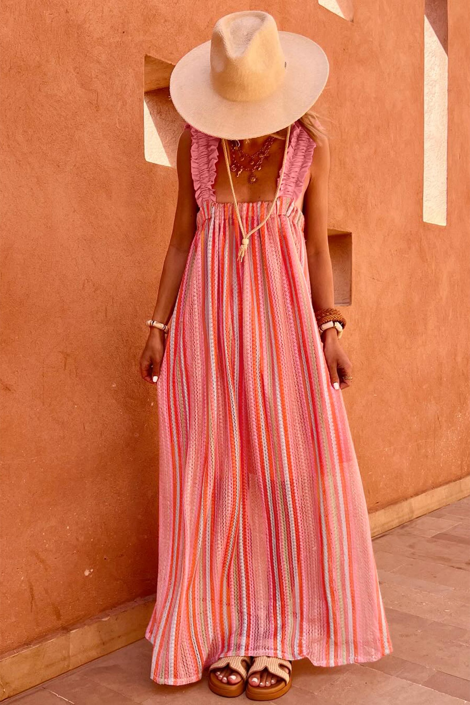 Sunset Ruffle Maxi Dress - Image 5