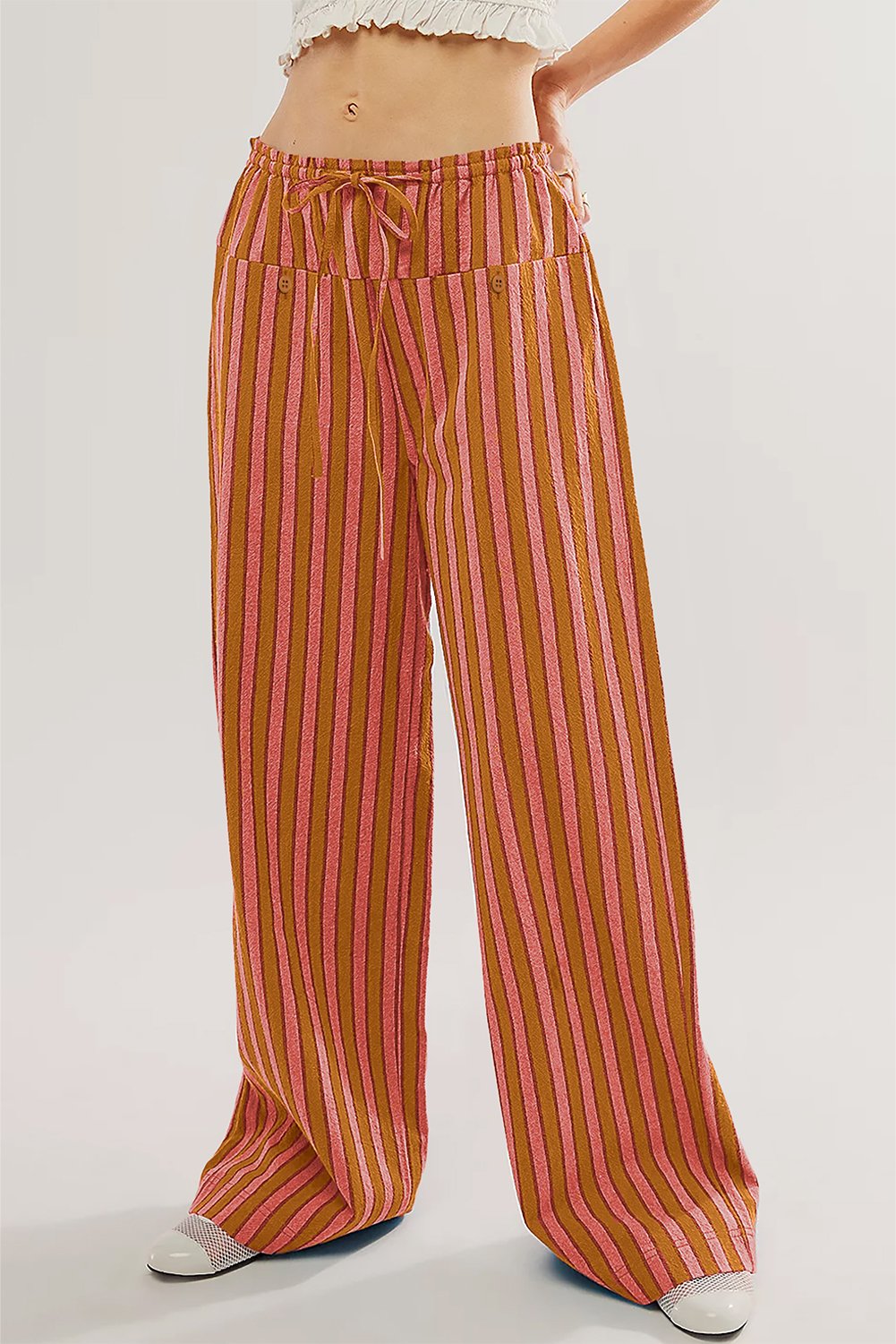 Stripe Wide Leg Pants - Image 3