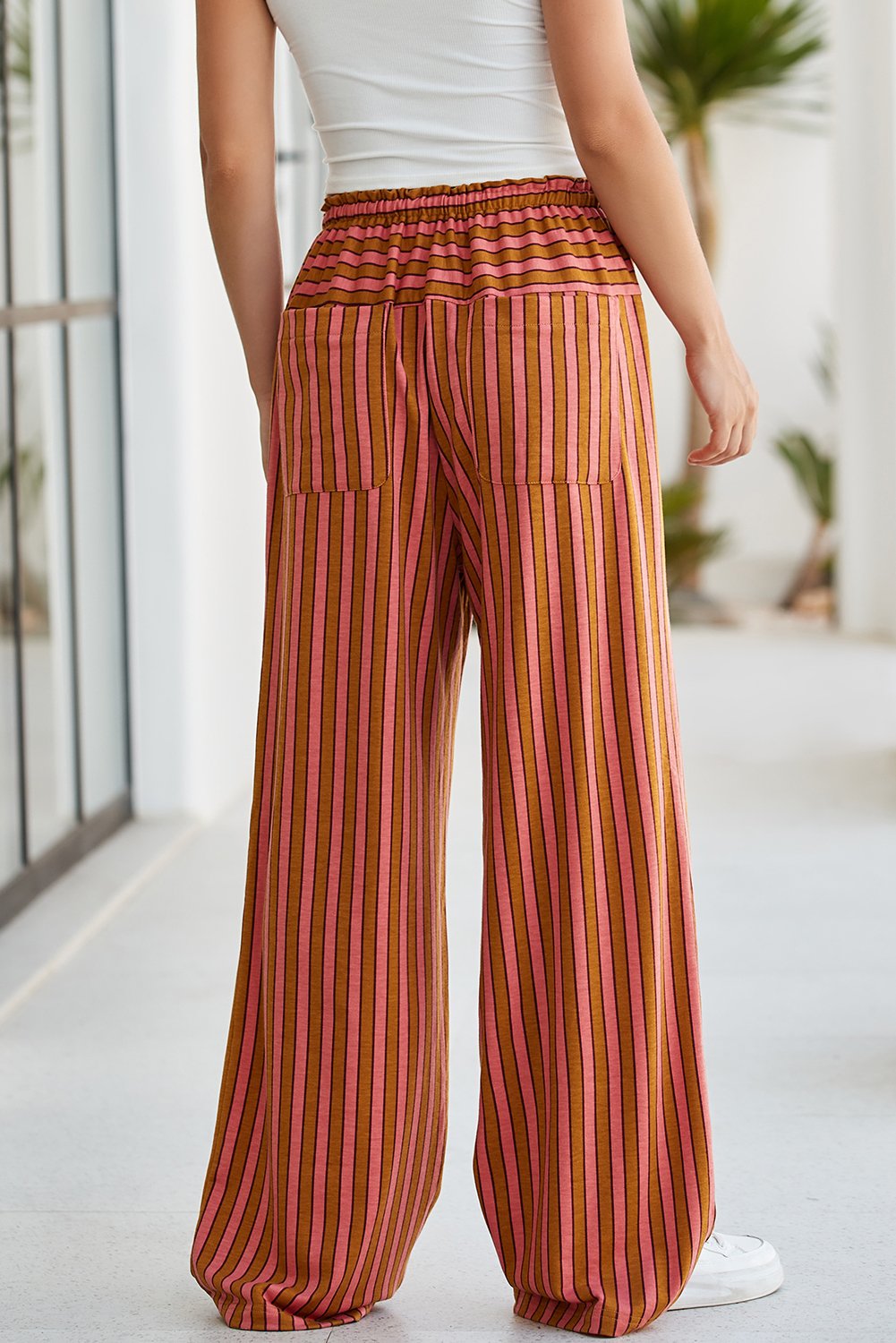 Stripe Wide Leg Pants - Image 9