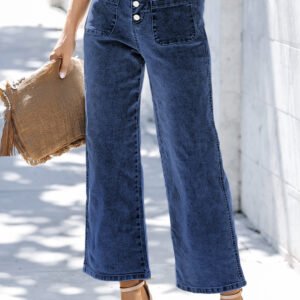 Vintage Indigo Cropped Flare Jeans