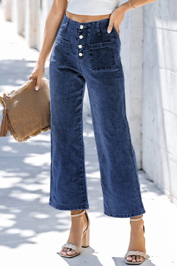 Vintage Indigo Cropped Flare Jeans