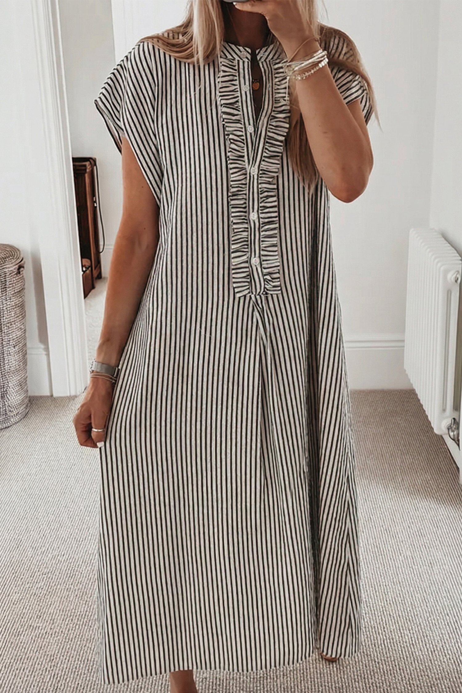 Harbor Stripe Midi Dress