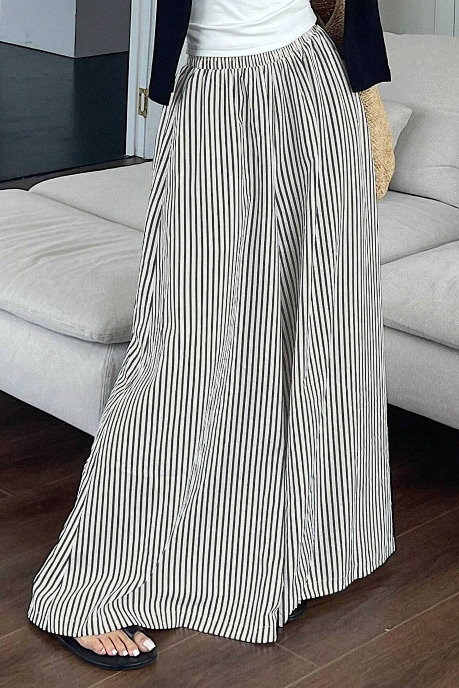 Harbor Stripe Wide-Leg Pants - Image 3