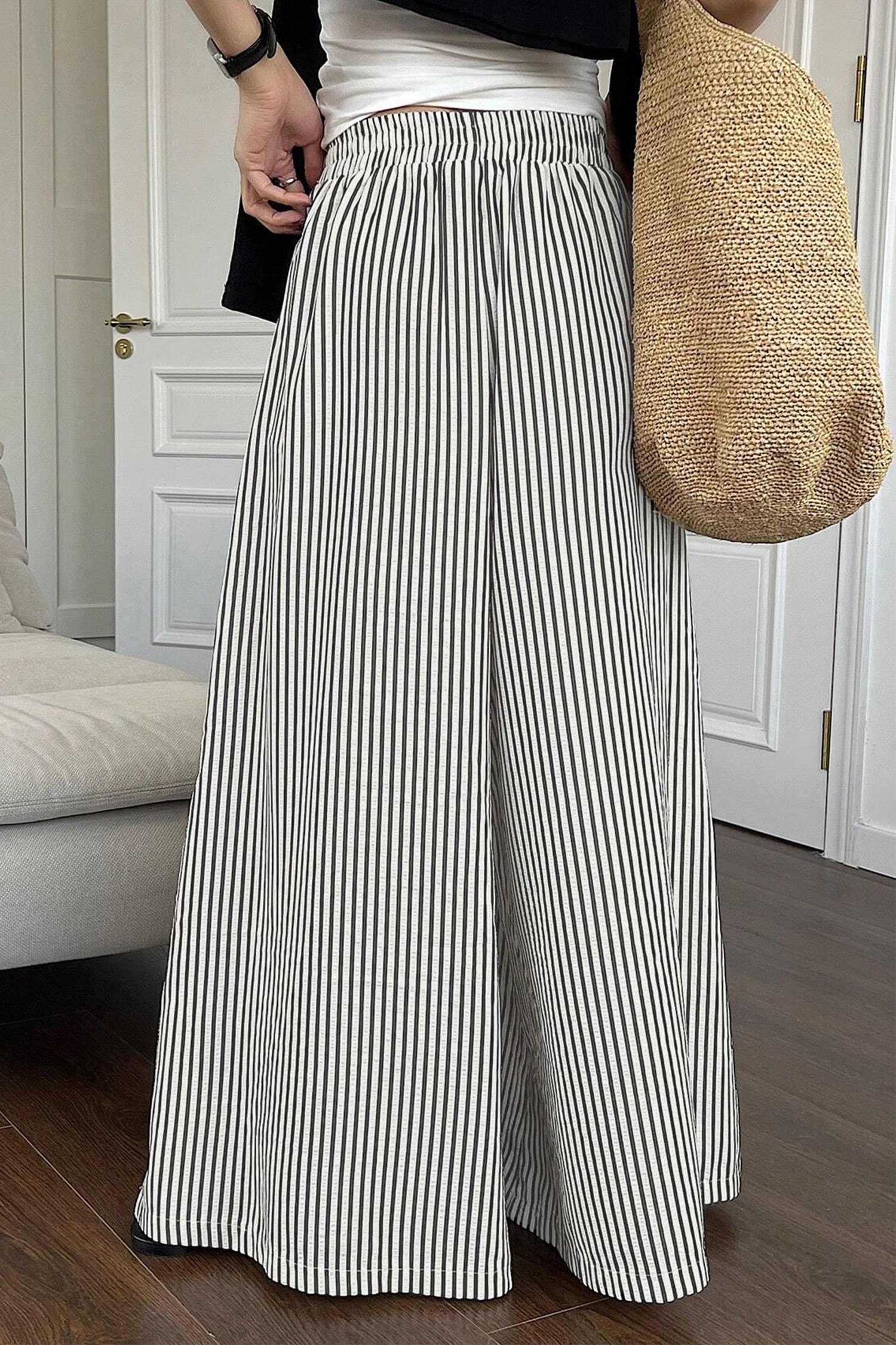 Harbor Stripe Wide-Leg Pants - Image 2