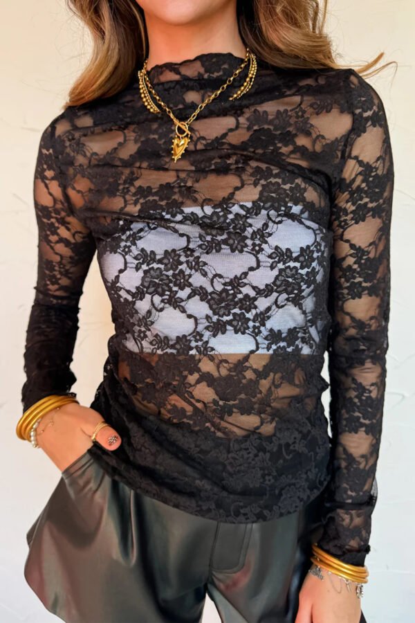 Midnight Lace Mesh Top