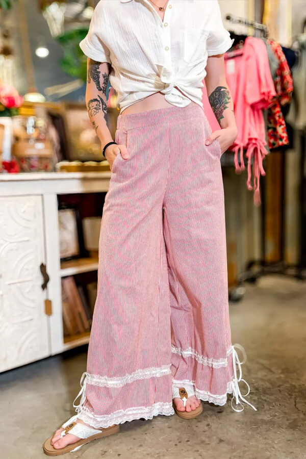 Rosewood Lace Trim Pants