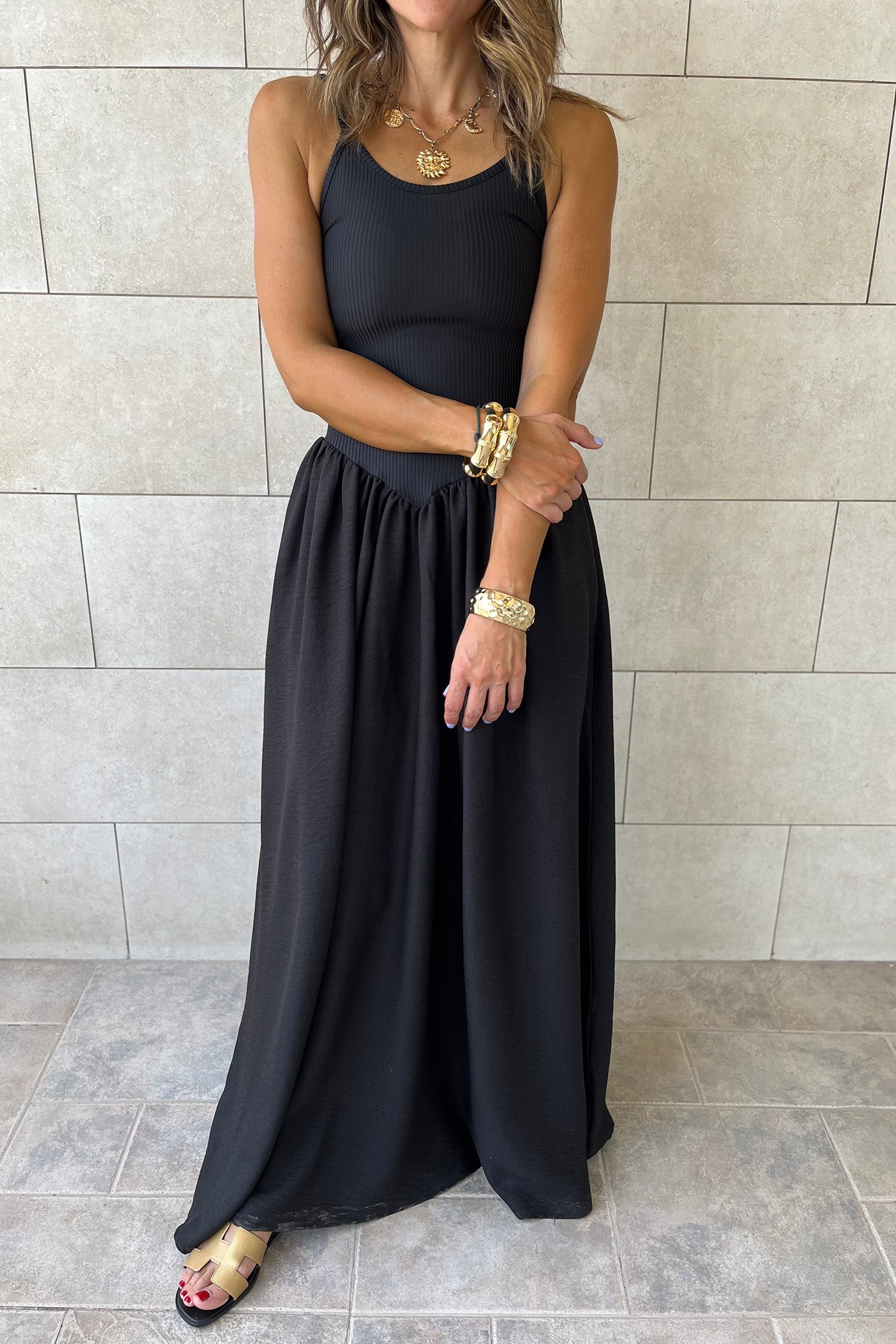 Midnight Flow Maxi Dress