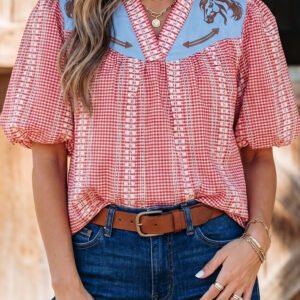 Desert Rose Western Blouse