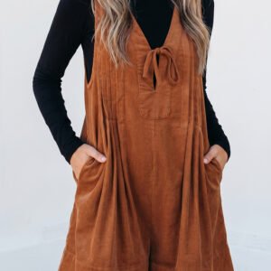 Cinnamon Corduroy Romper