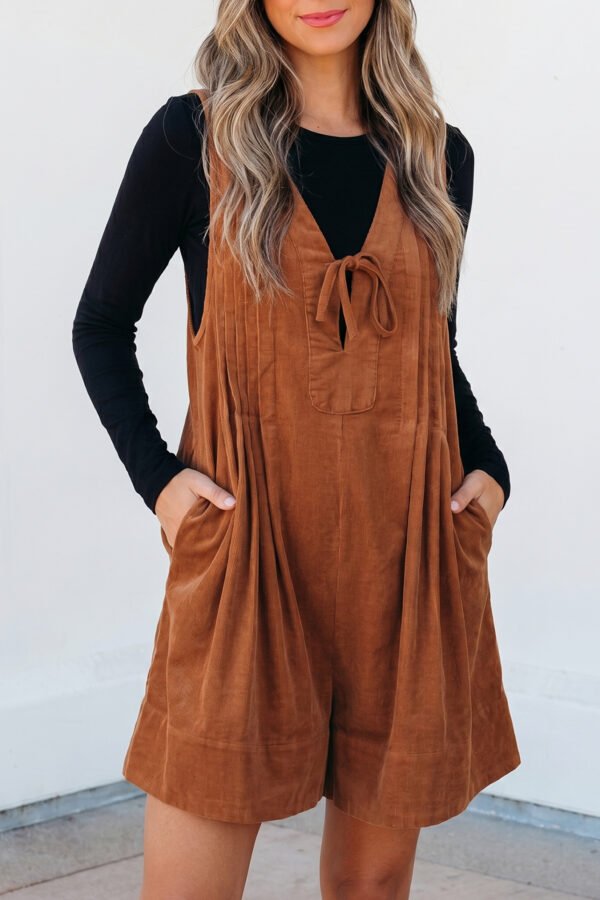 Cinnamon Corduroy Romper