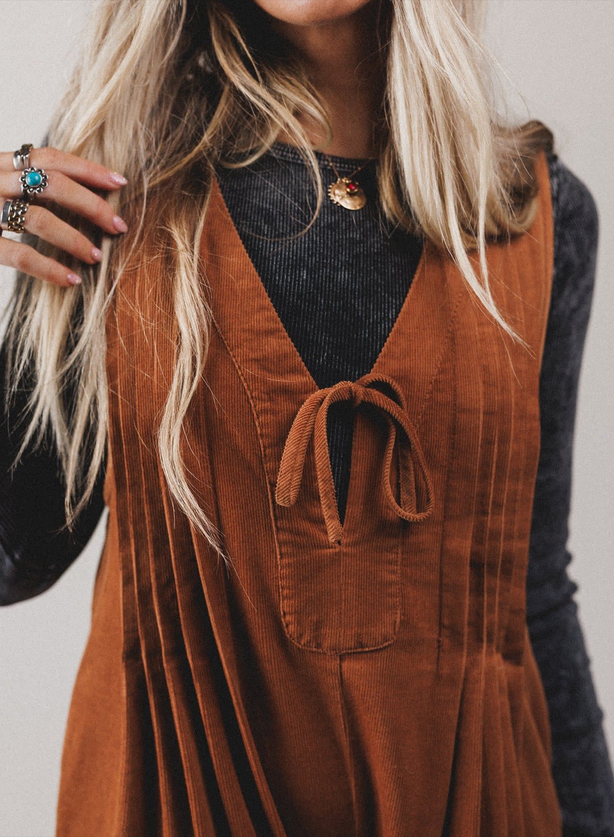 Cinnamon Corduroy Romper - Image 12