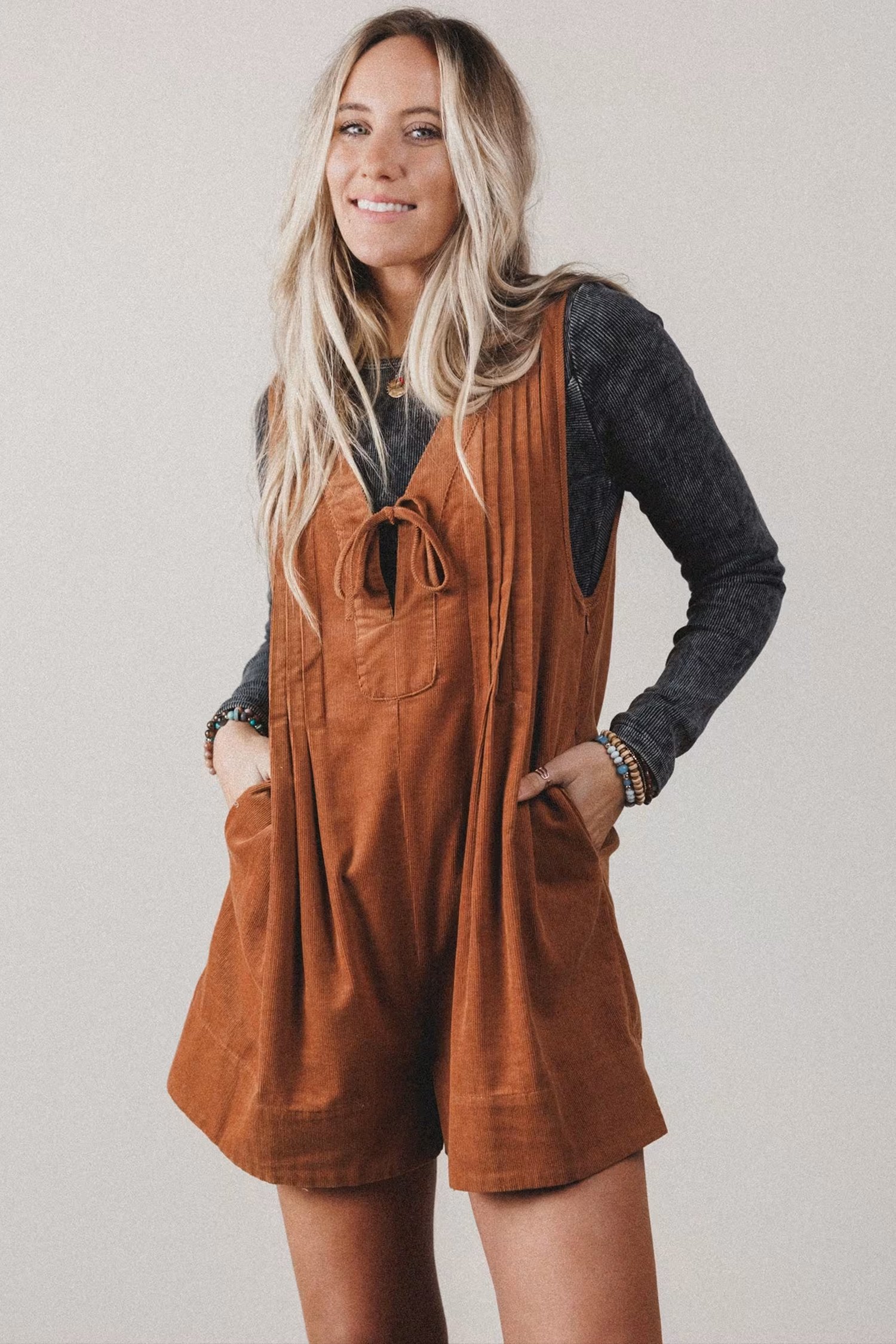 Cinnamon Corduroy Romper - Image 8