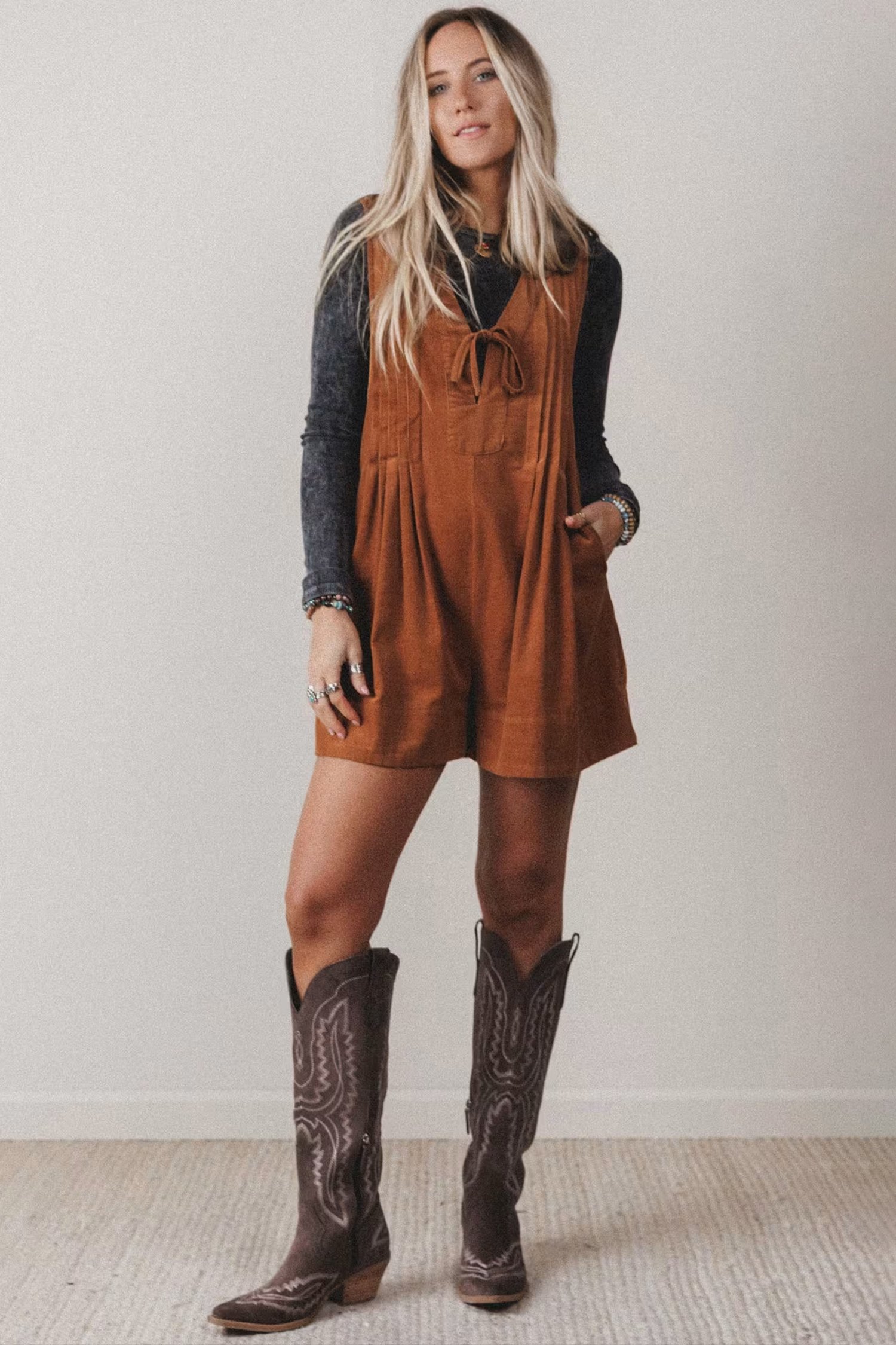 Cinnamon Corduroy Romper - Image 9