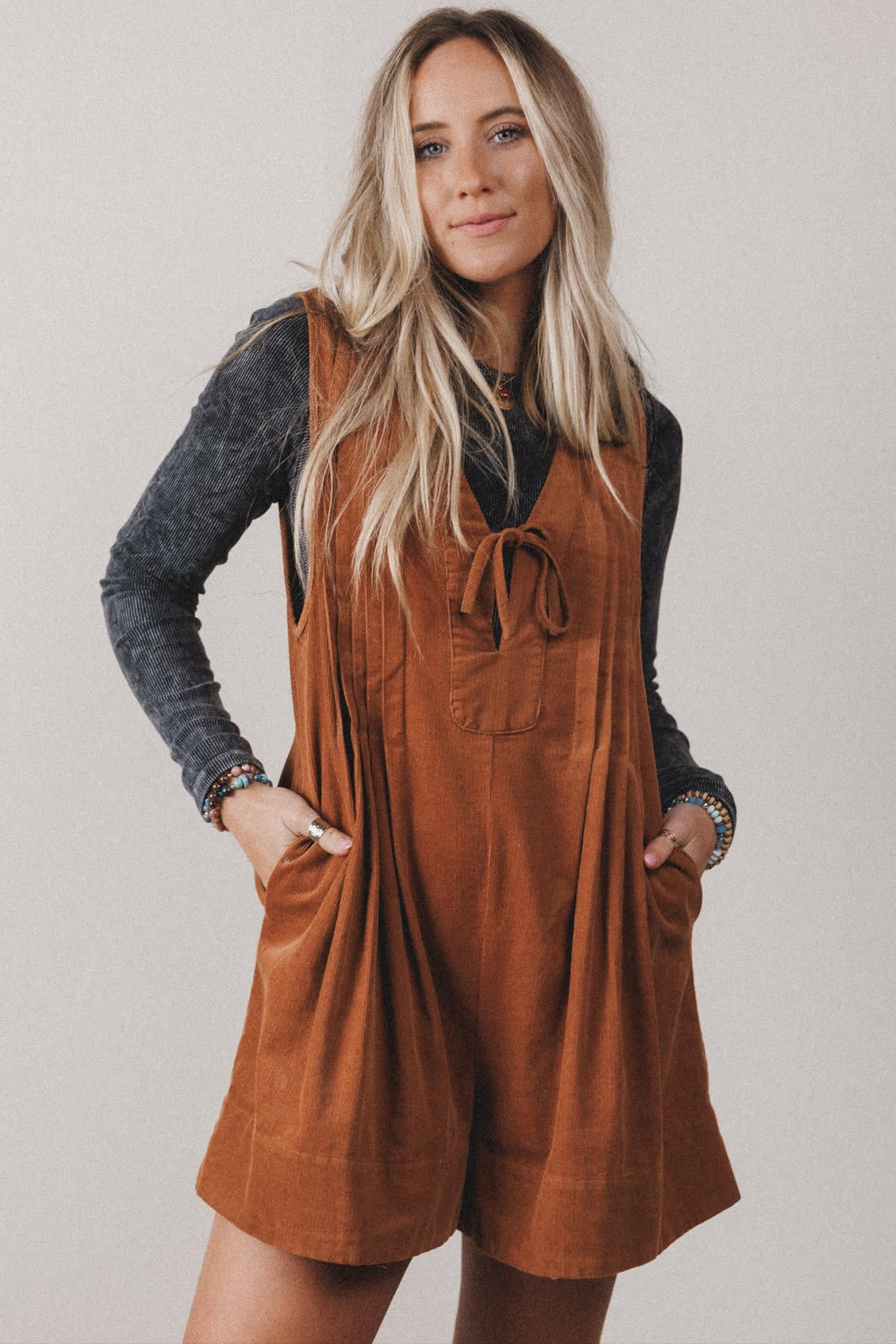 Cinnamon Corduroy Romper - Image 5