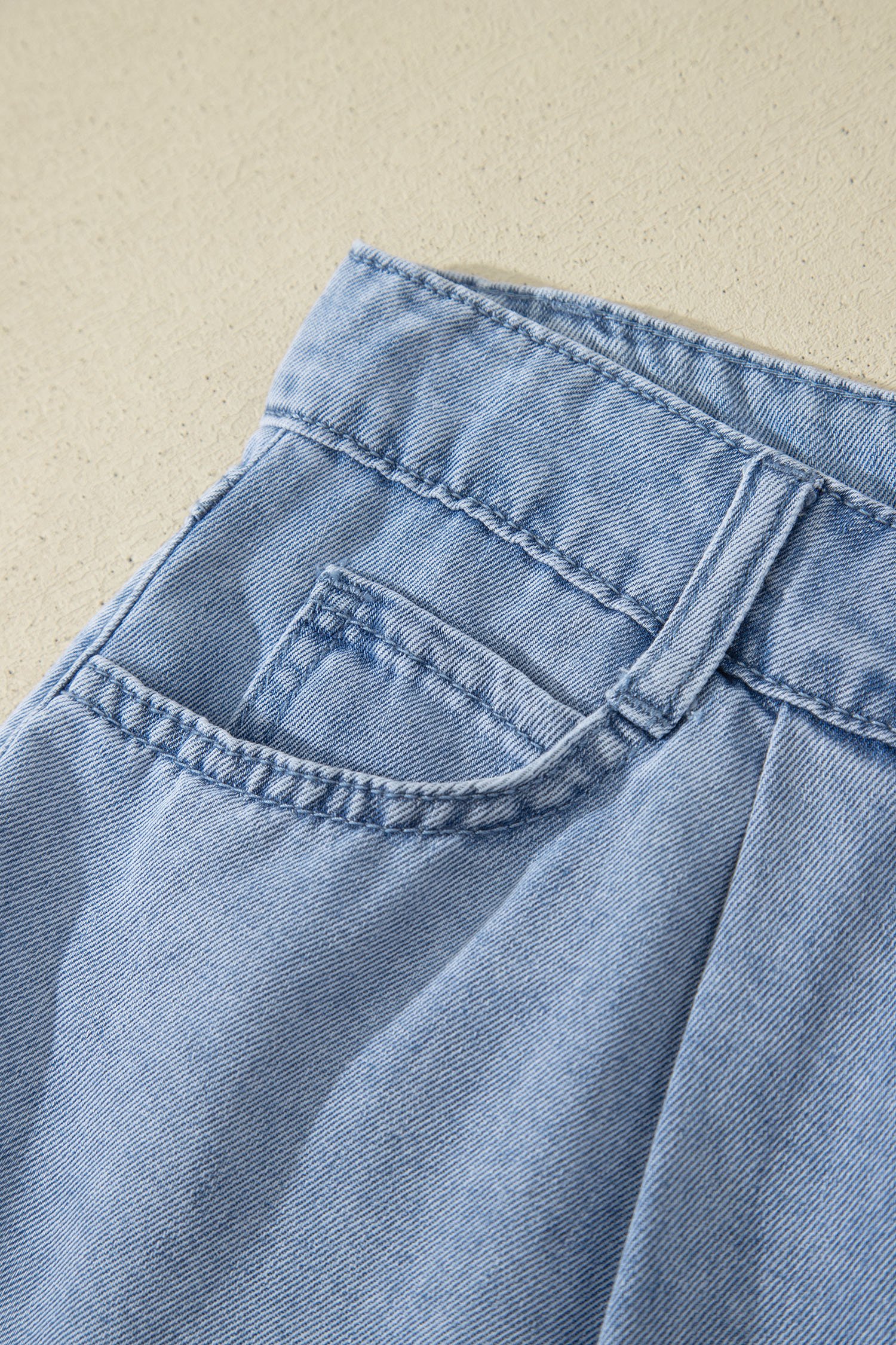 Scalloped Trim Denim Shorts - Image 7