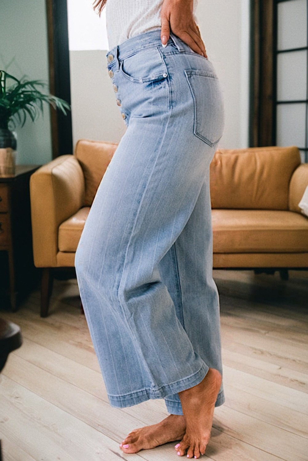 Sailor Cut Wide Jeans - Image 3