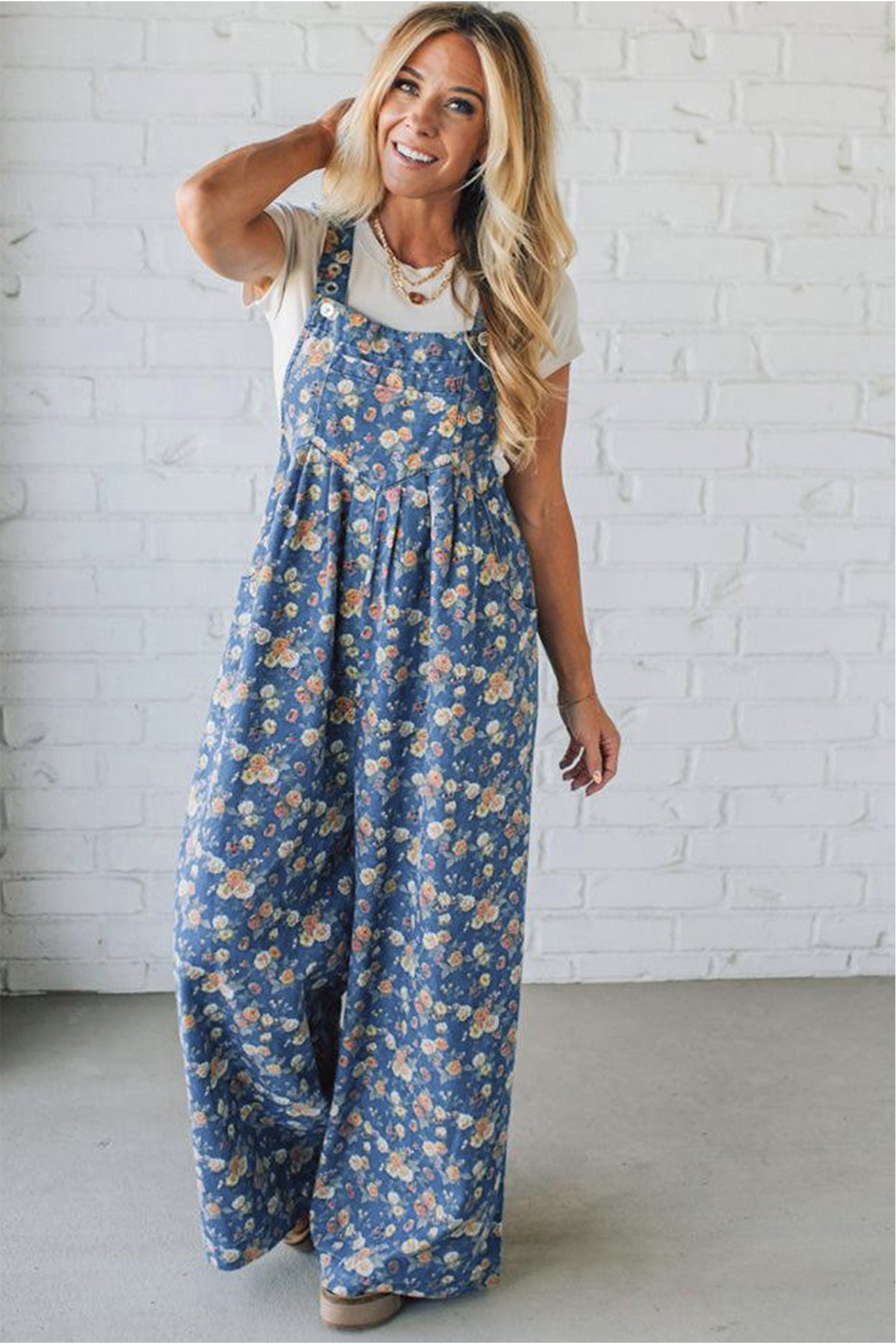 Vintage Rose Denim Overall - Image 5