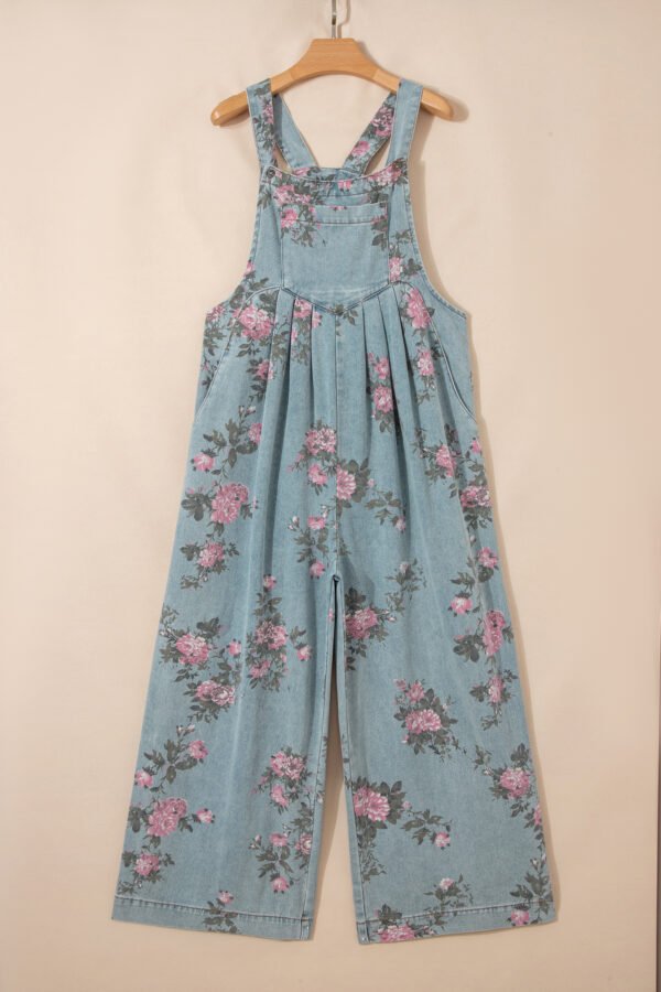 Vintage Rose Denim Jumpsuit