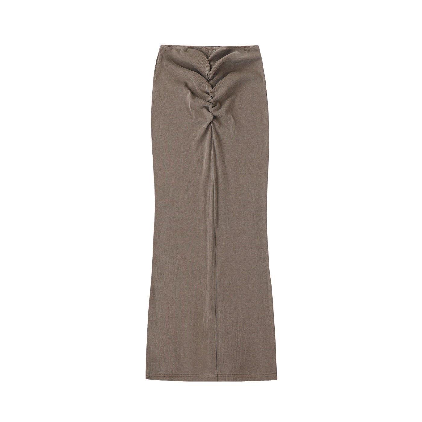 Dyed Washed Drawstring Maxi Skirt - Image 6