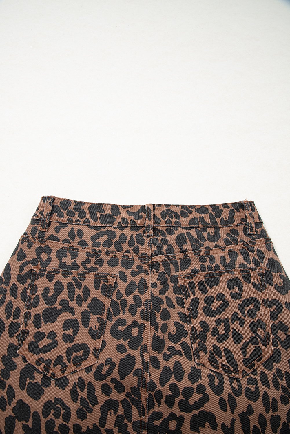 Leopard Denim Maxi Skirt - Image 15