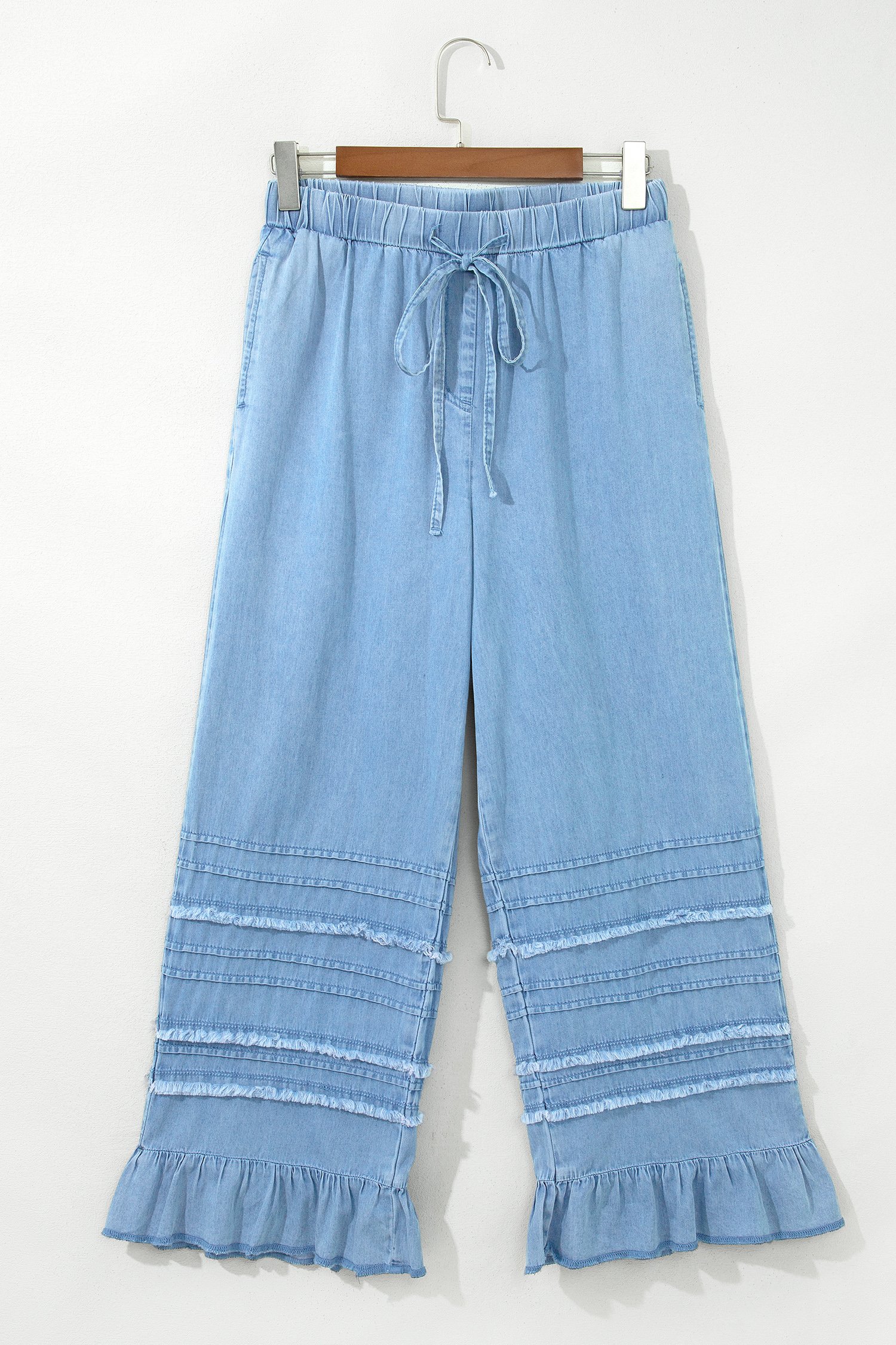 Ruffled Hem Wide Leg Pants - Image 3