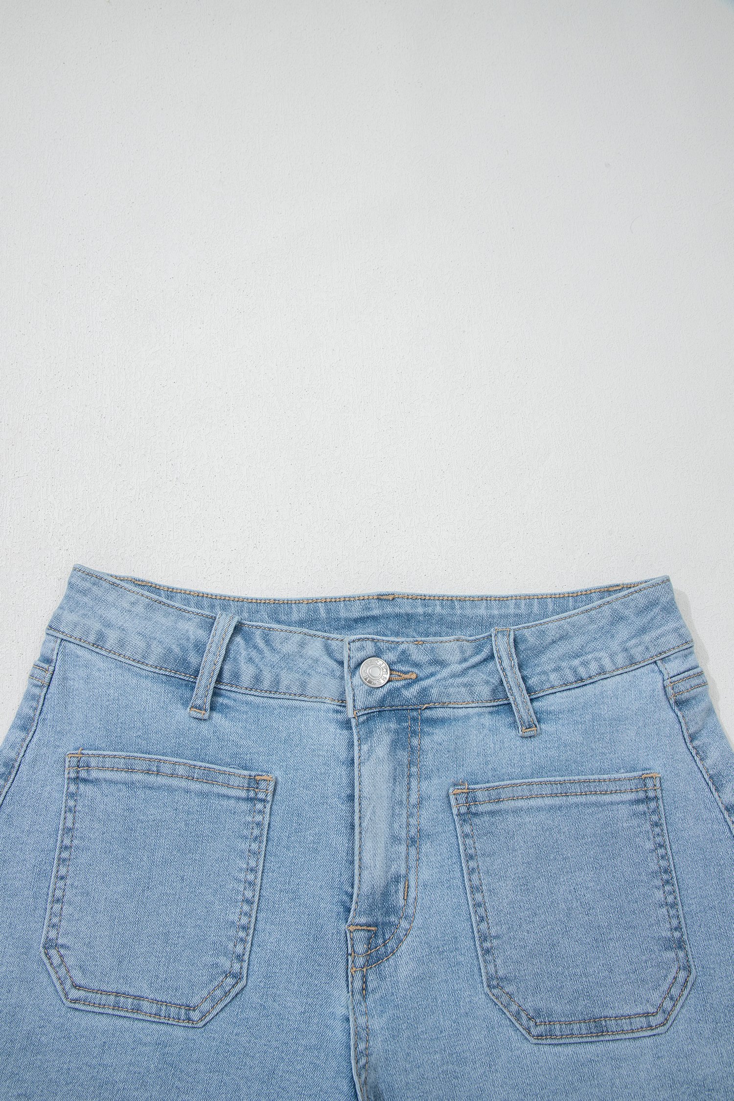 High Rise Denim Shorts - Image 12
