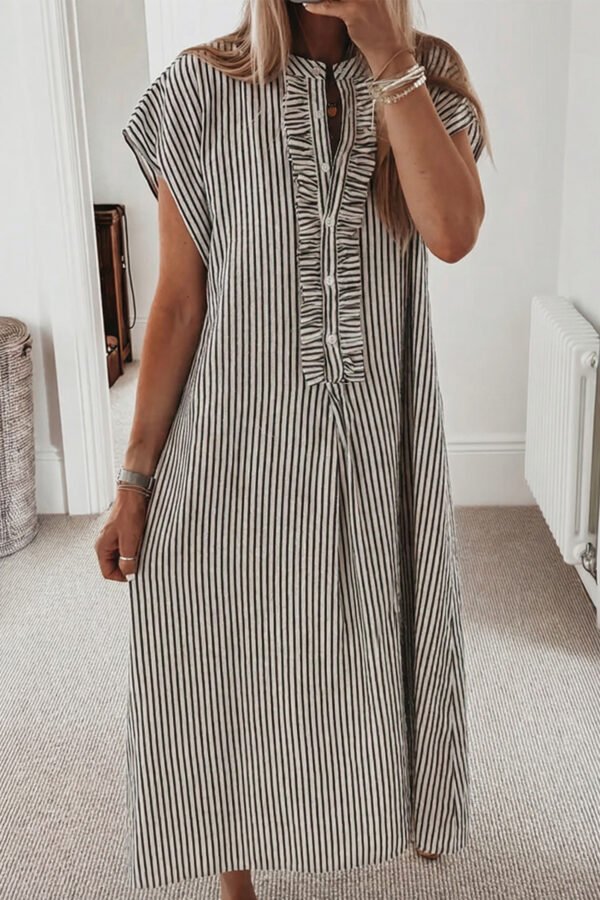 Harbor Stripe Midi Dress
