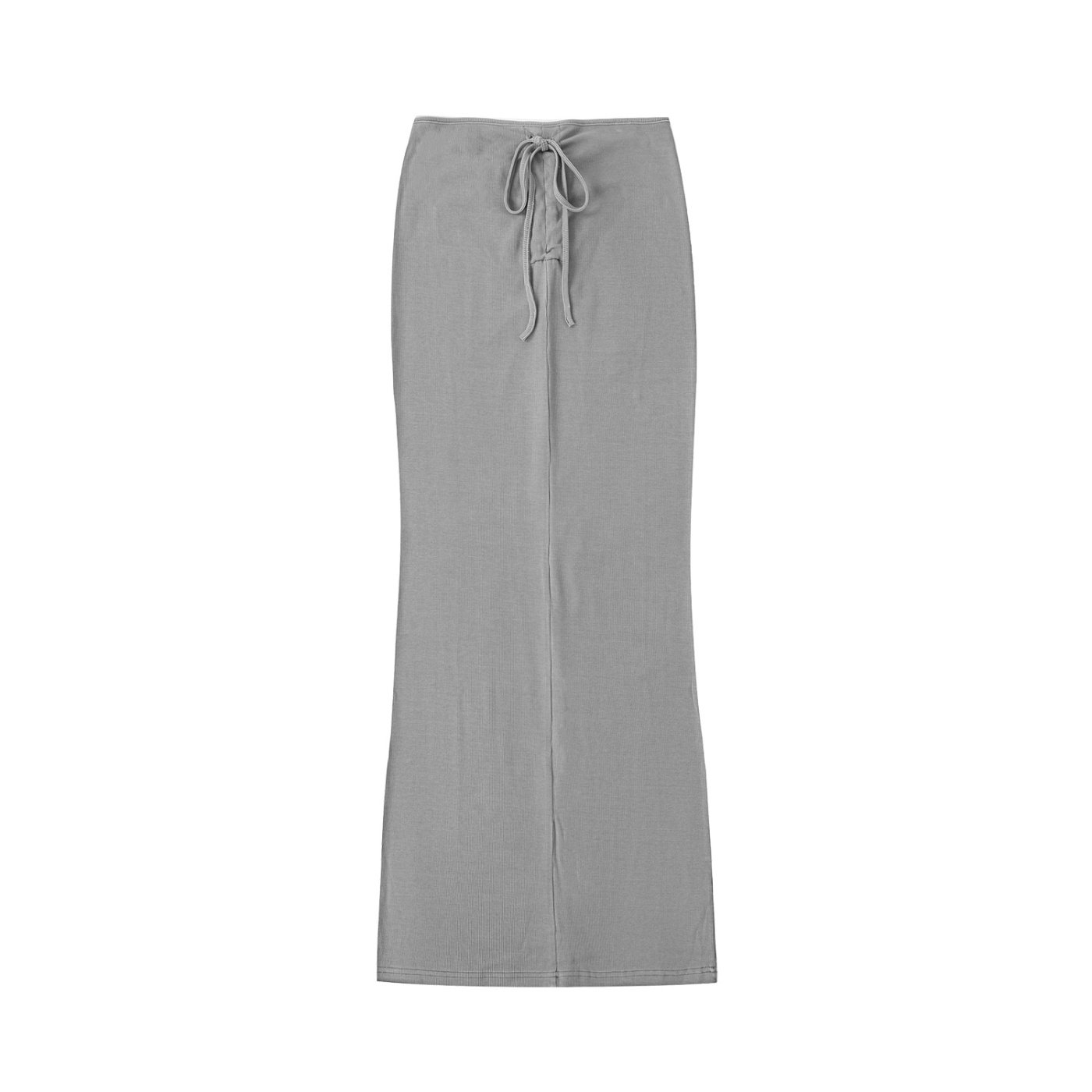 Dyed Washed Drawstring Maxi Skirt - Image 3