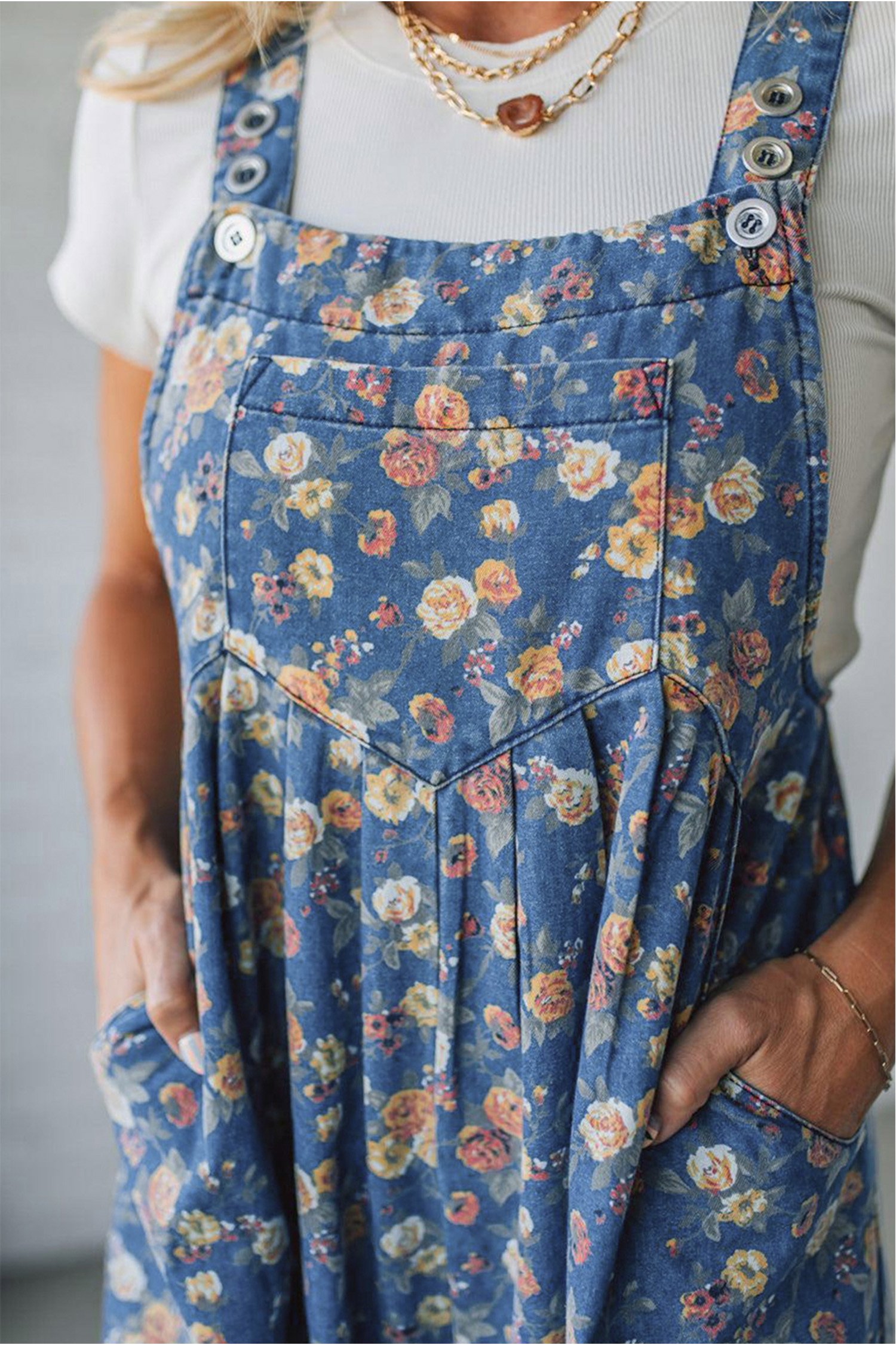 Vintage Rose Denim Overall - Image 7