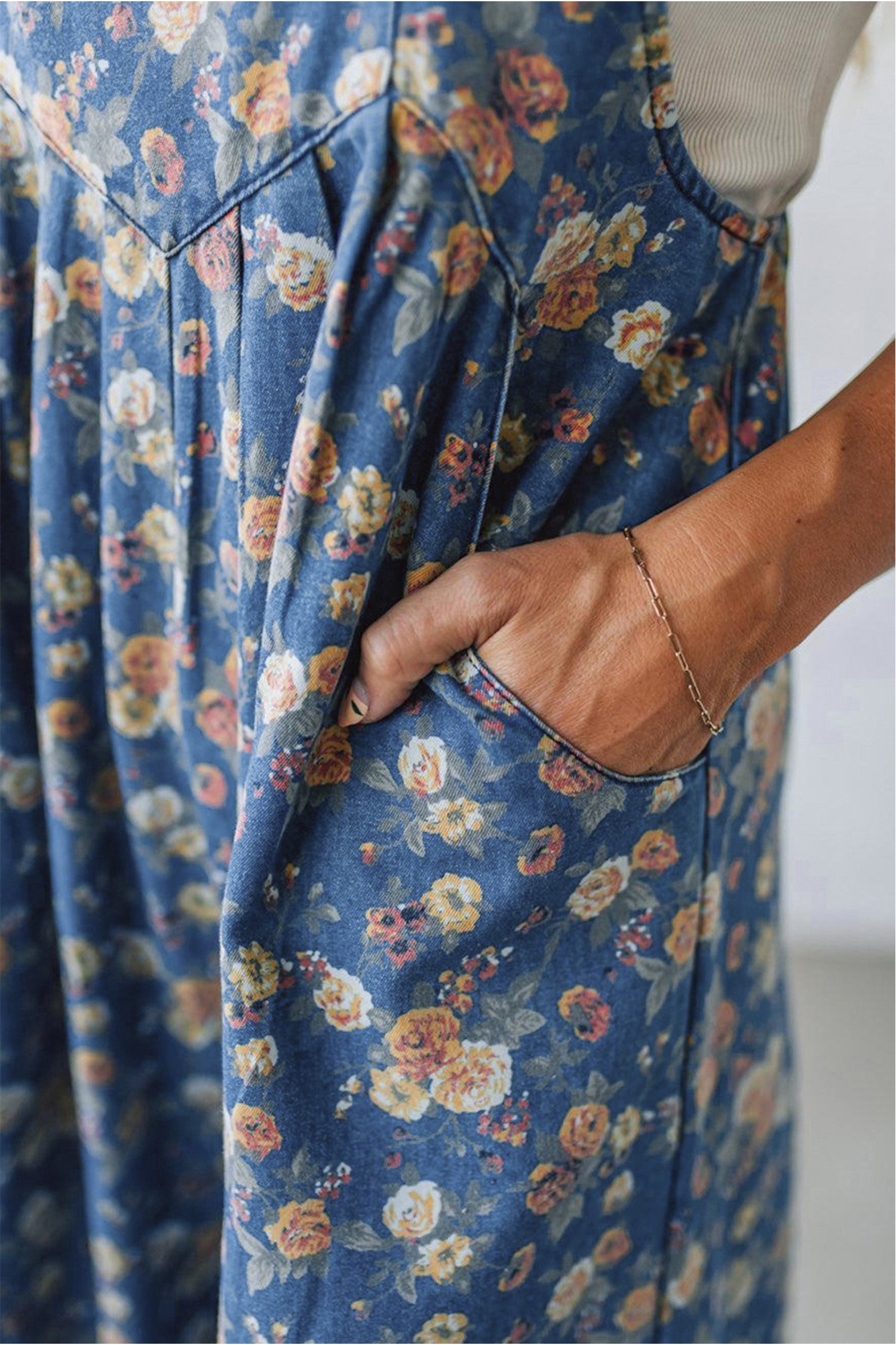 Vintage Rose Denim Overall - Image 8