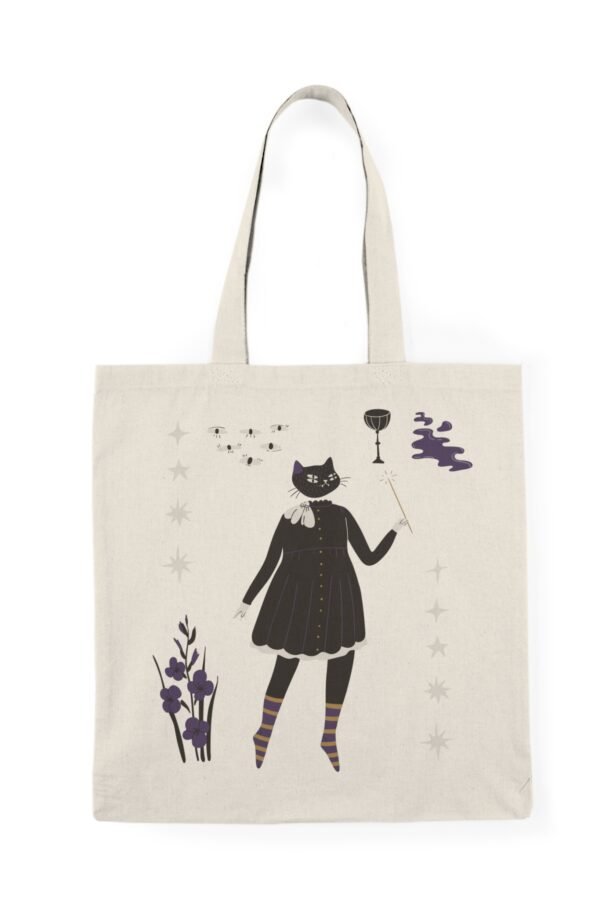 Cat & Candle Tote Bag