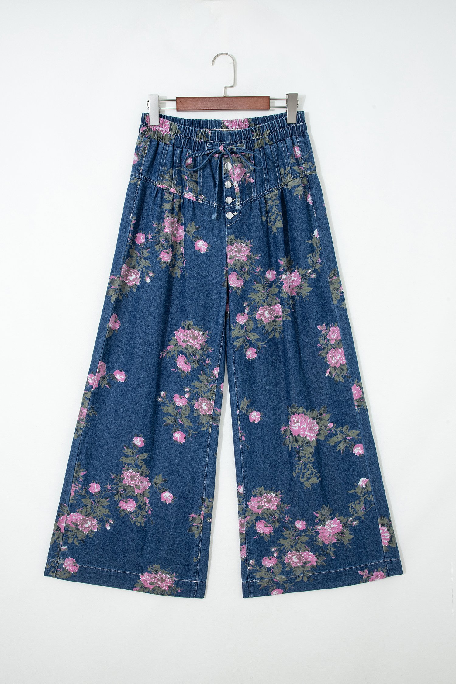 Floral Wide Leg Jeans - Image 3