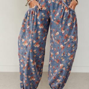 Floral Barrel Jeans