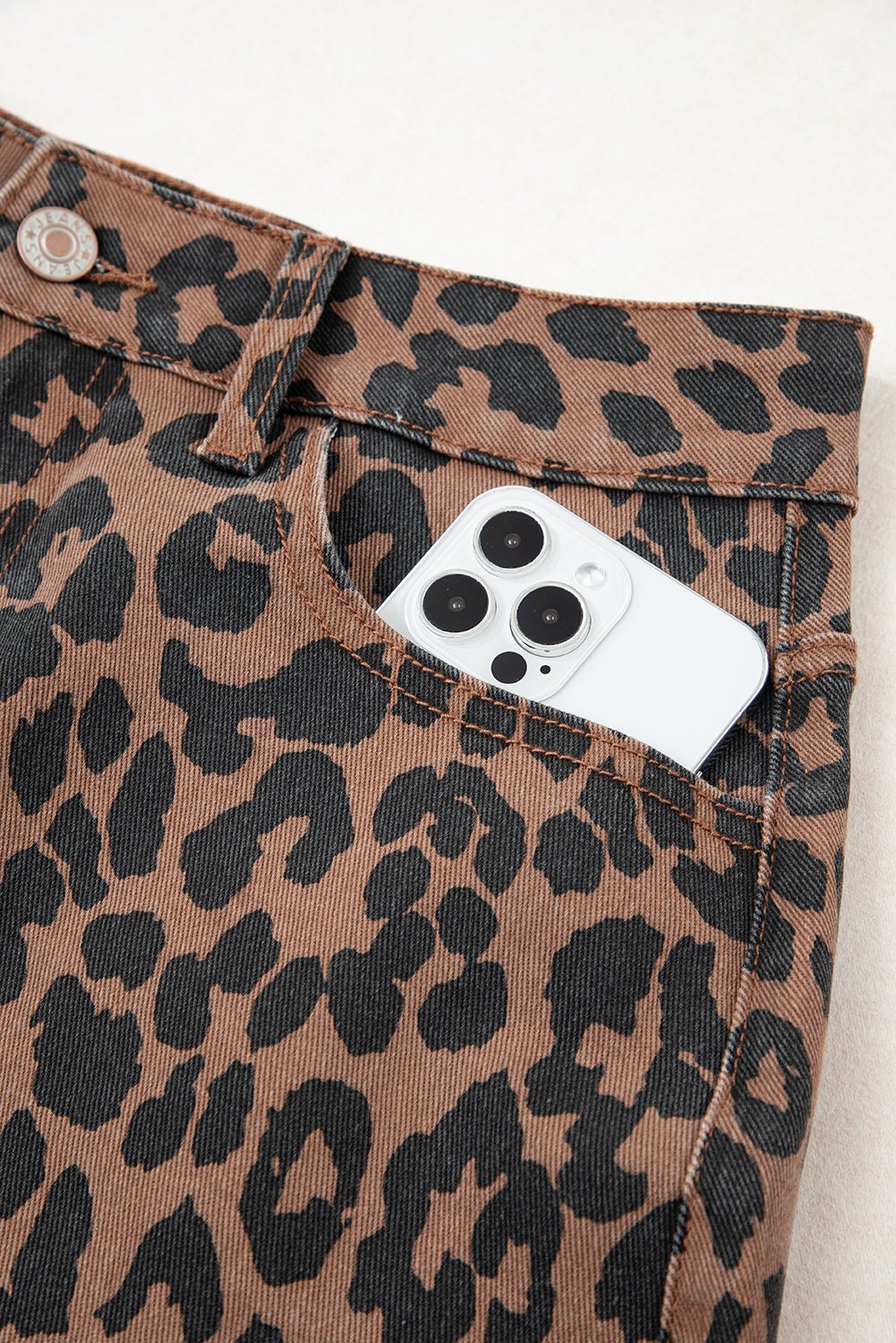 Leopard Denim Maxi Skirt - Image 11