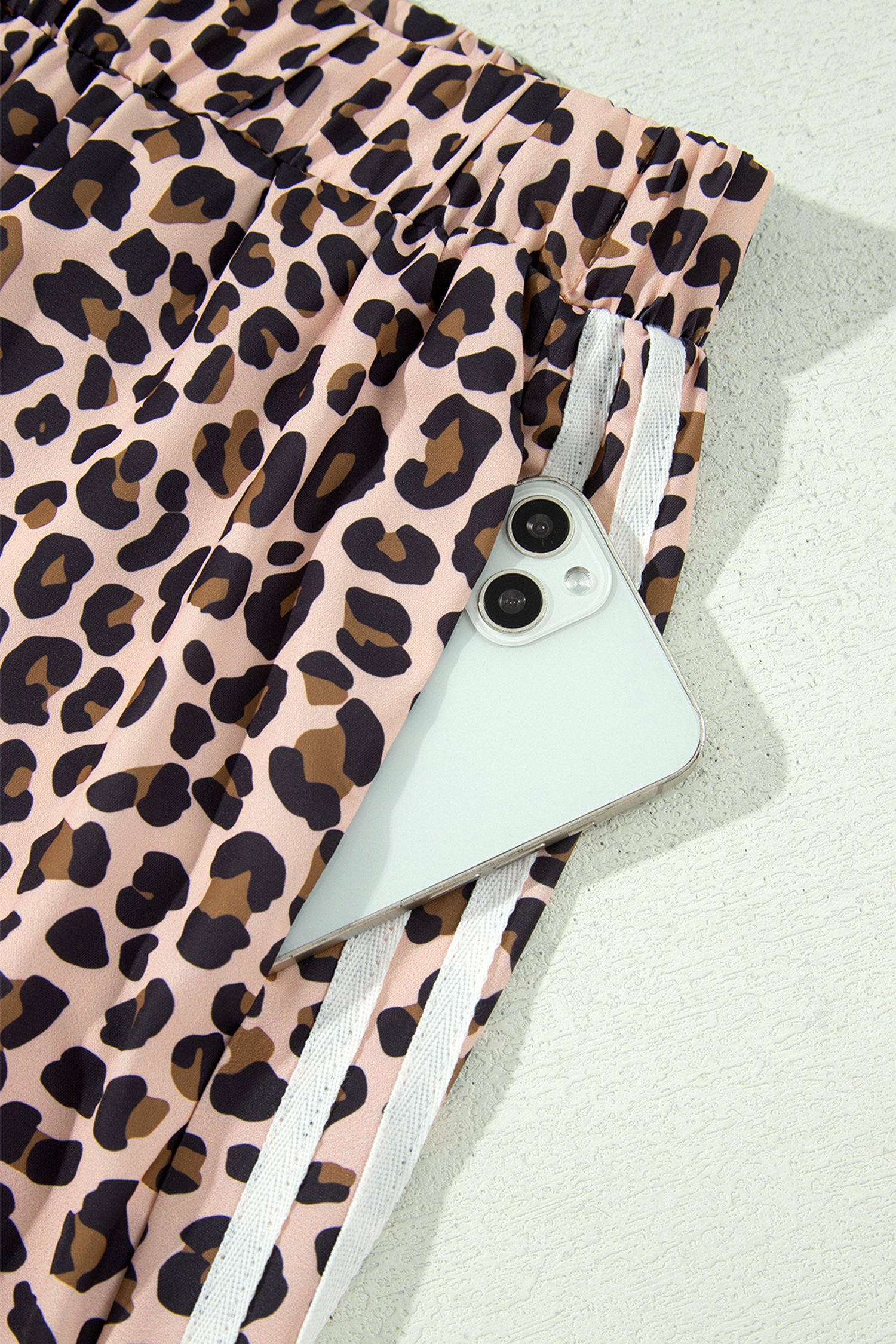 Leopard Print Wide Leg Joggers - Image 8