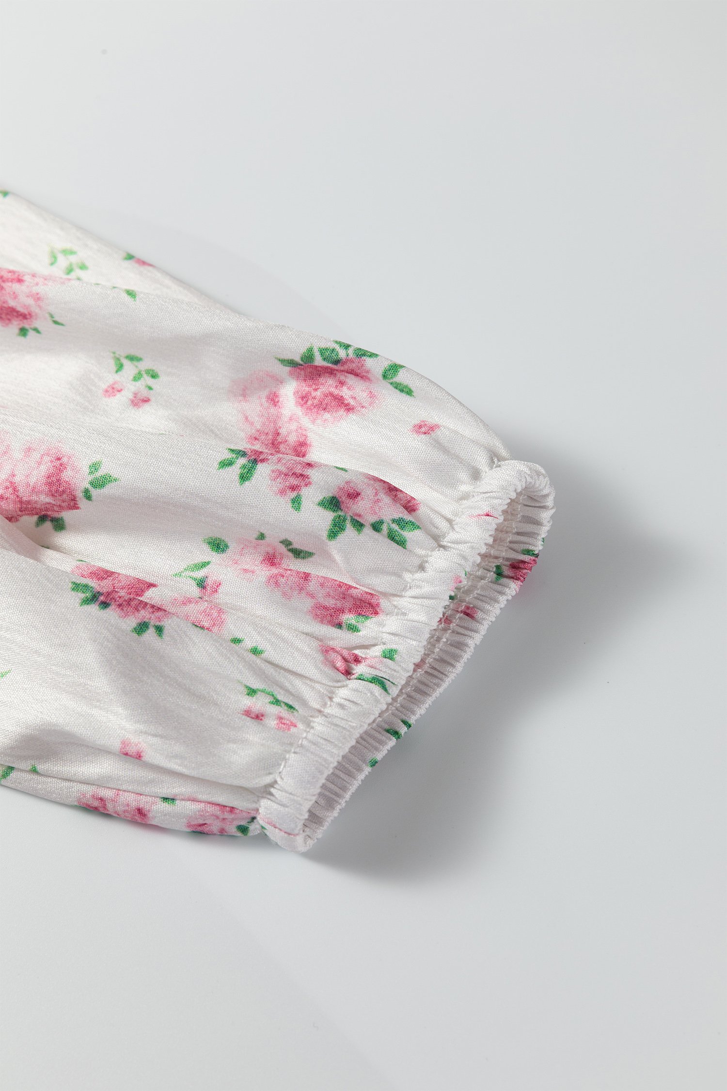 Pink Floral Flared Mini Dress - Image 12
