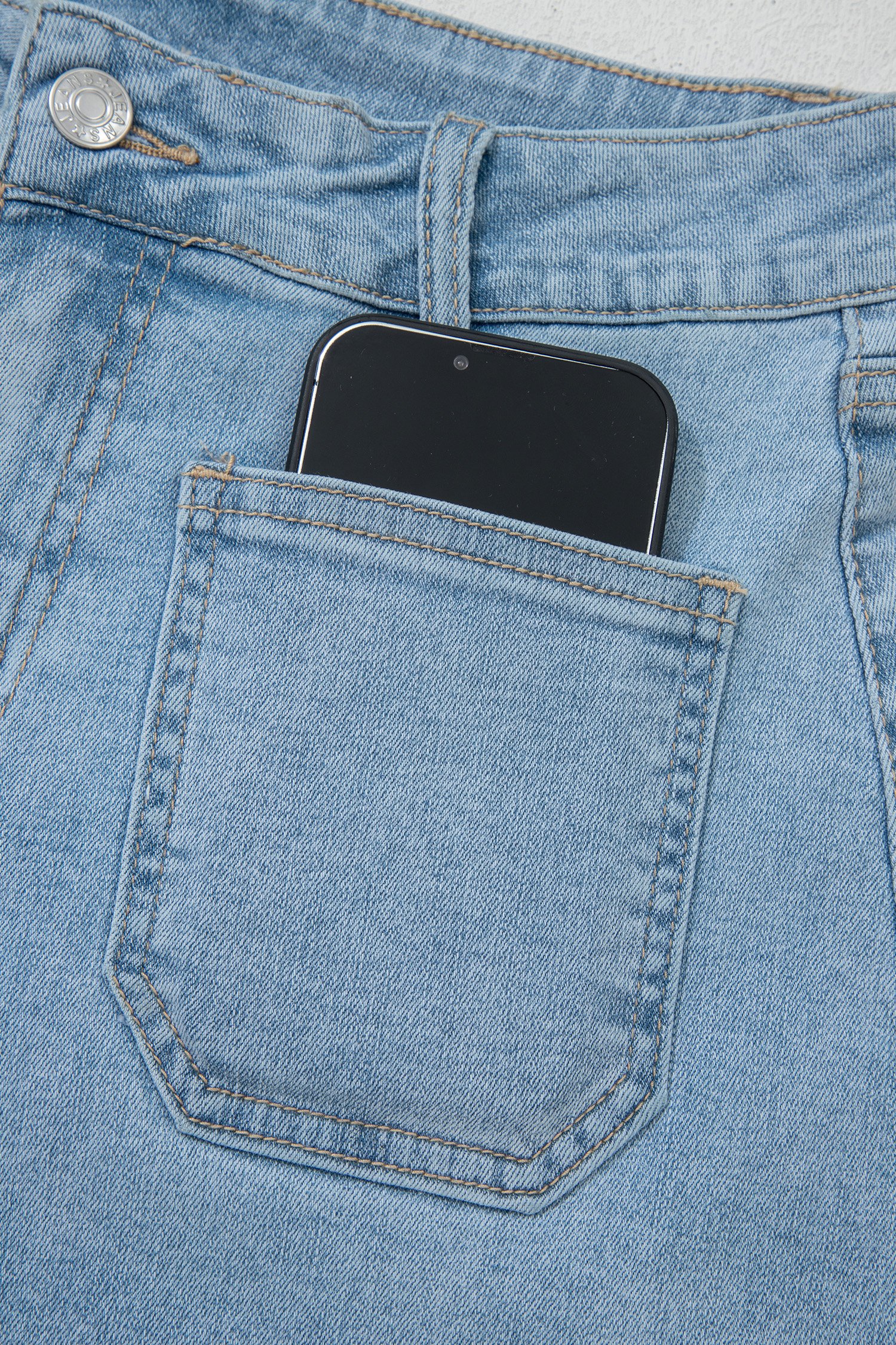High Rise Denim Shorts - Image 11