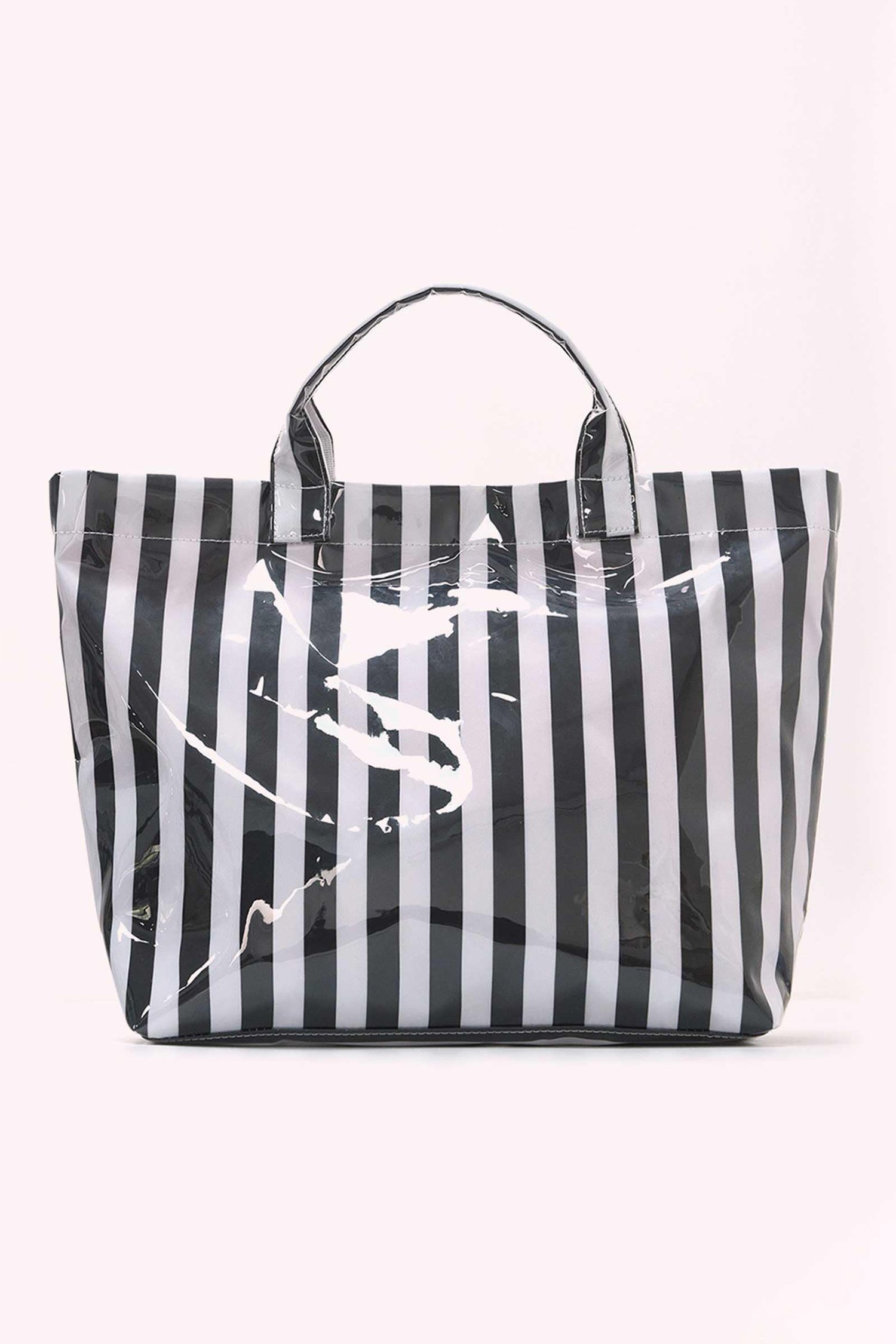 Glossy Striped Vinyl Tote Bag - Image 30