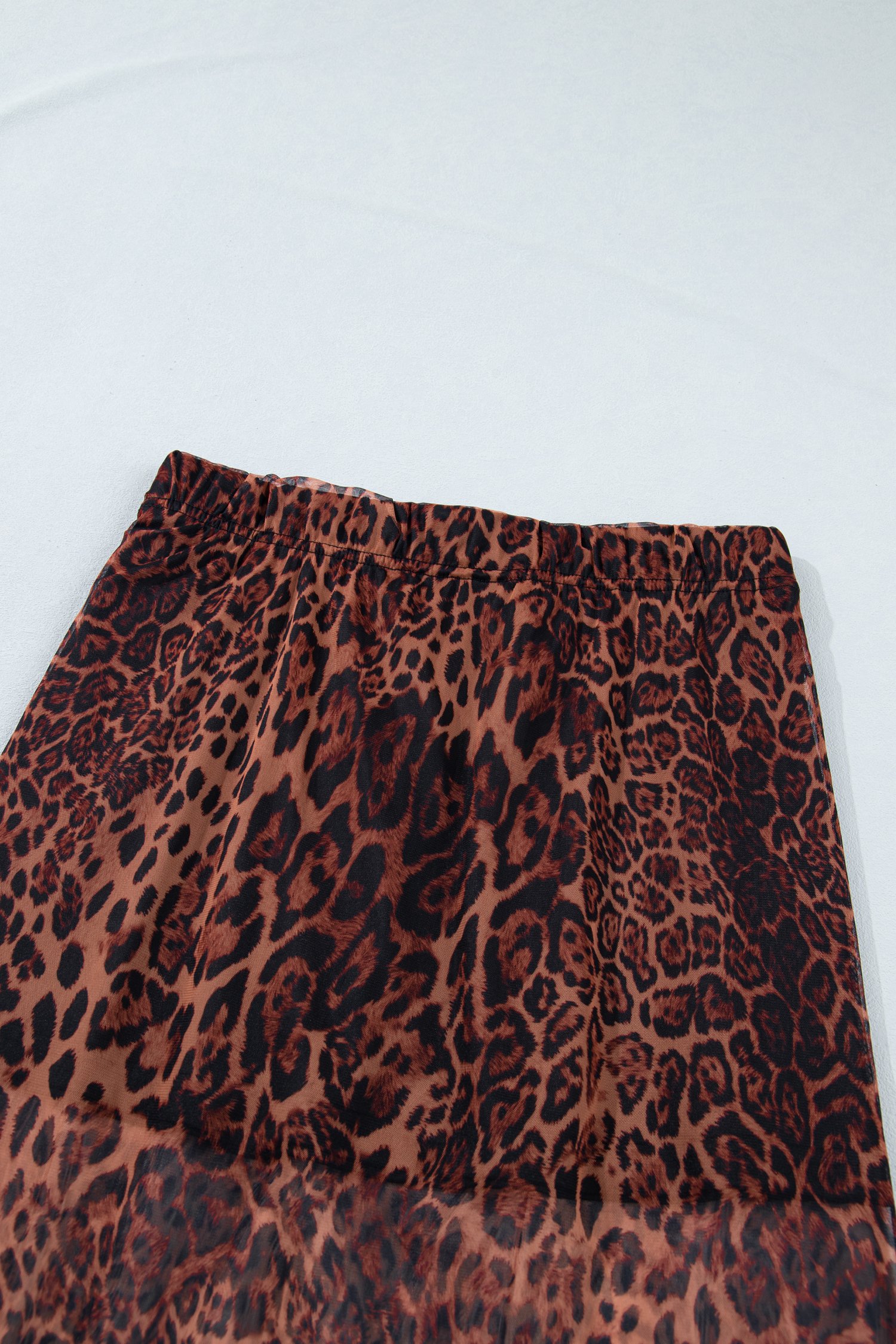 Midnight Leopard Mesh Skirt - Image 8