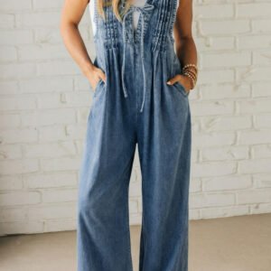 Denim Wide Leg Jumpsuit