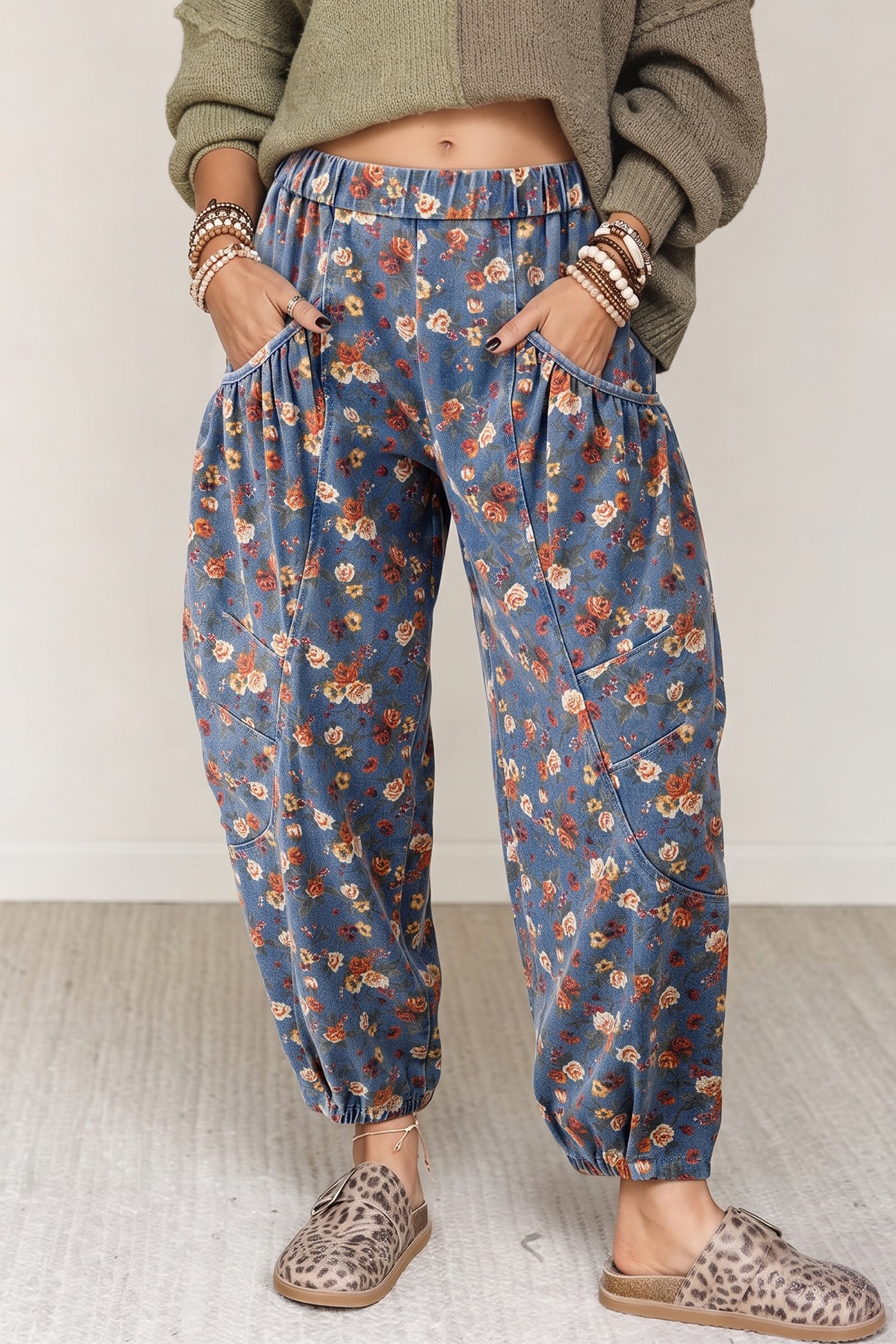 Floral Barrel Jeans - Image 5