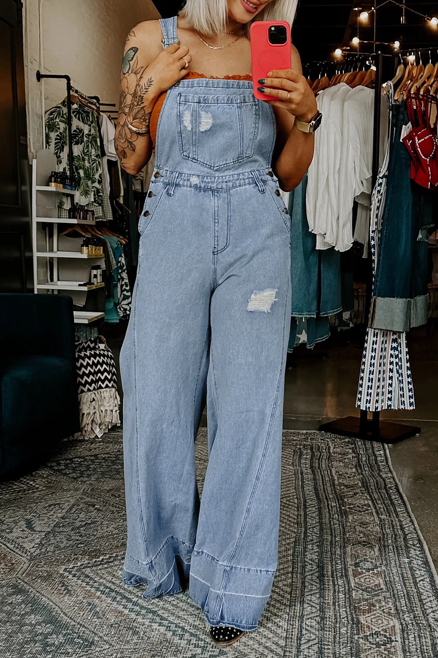 Denim Overall Jumpsuit