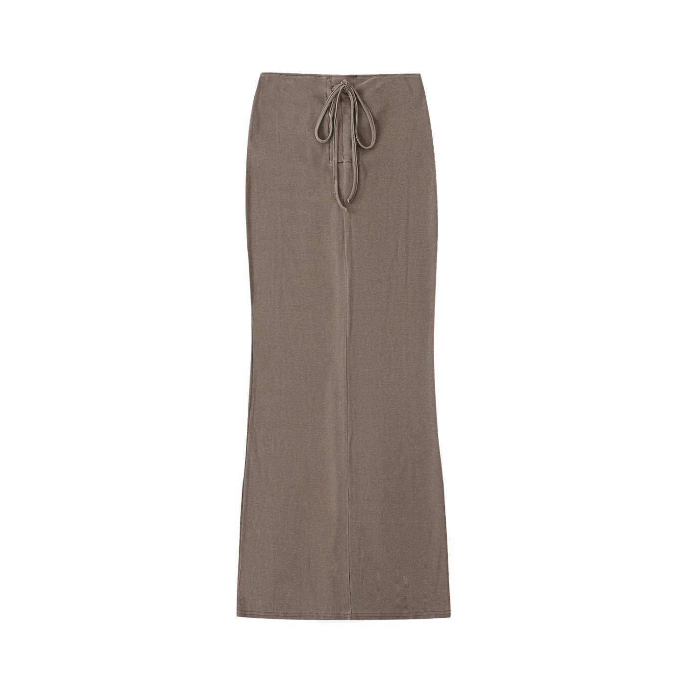 Dyed Washed Drawstring Maxi Skirt - Image 5