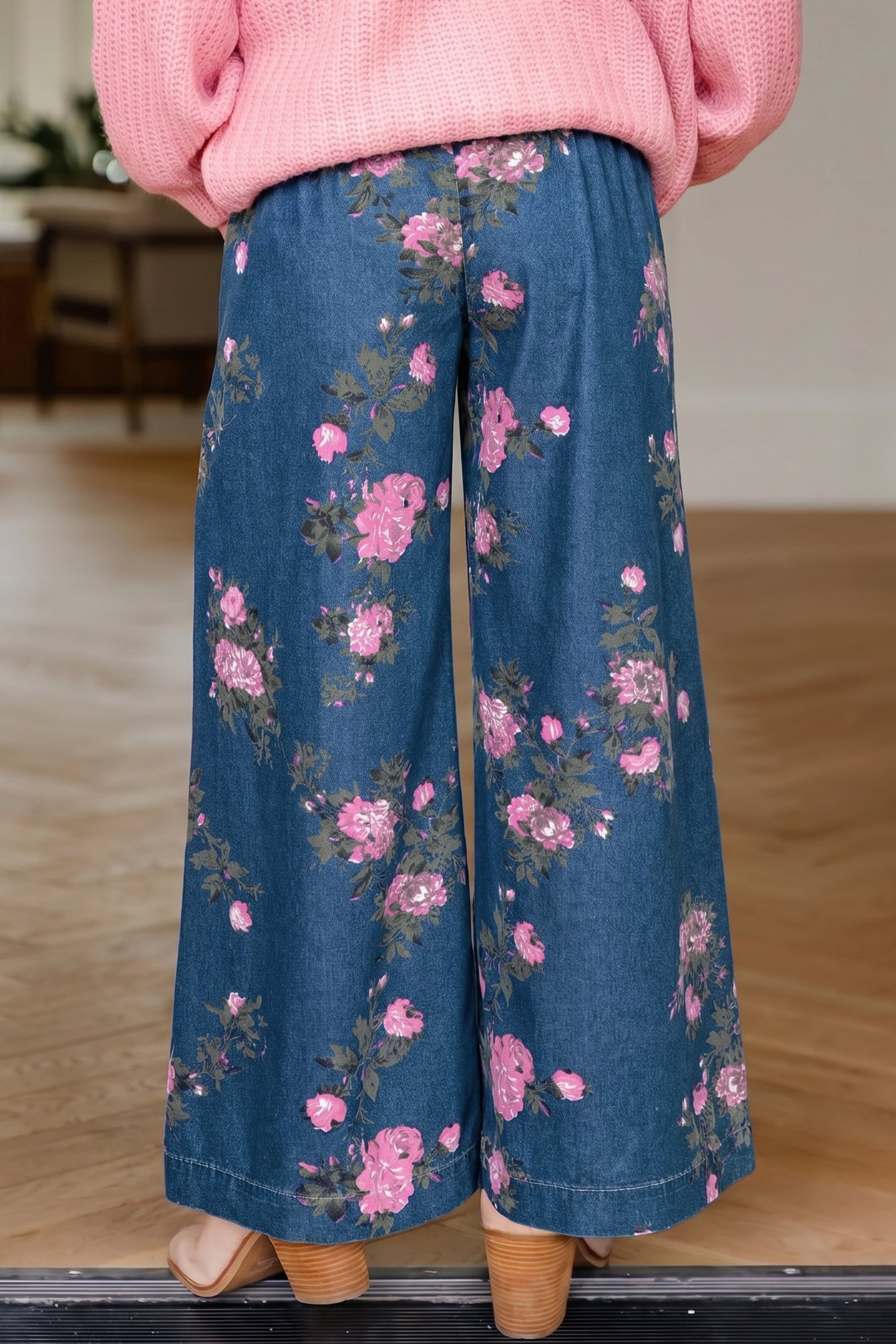 Floral Wide Leg Jeans - Image 2
