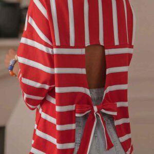 Red Striped Bow T-Shirt
